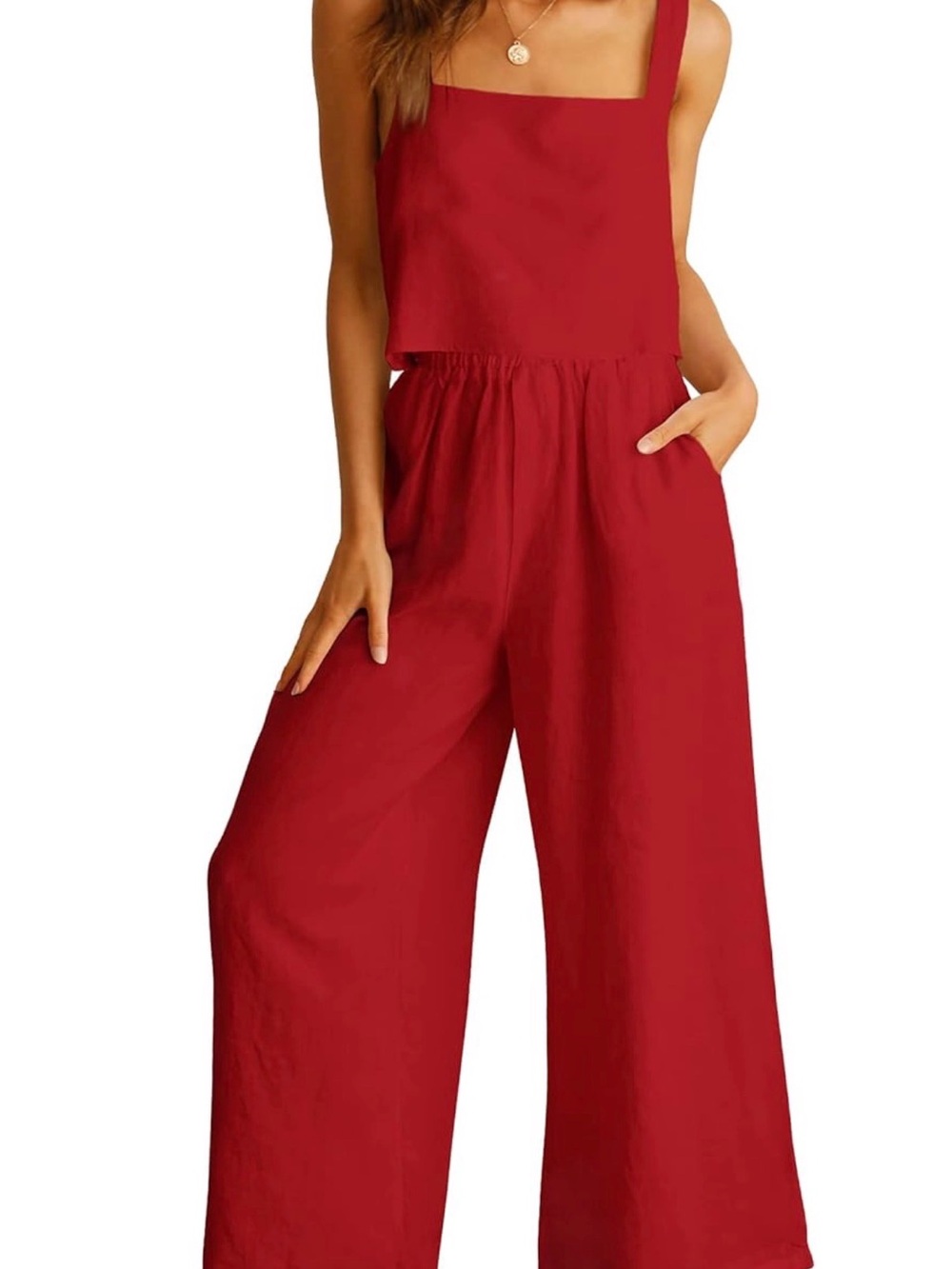 Wide Leg Linen Set